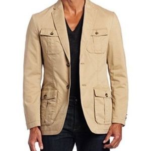 Haggar Men's LK Life Khaki Two-Button Oxford Jacke